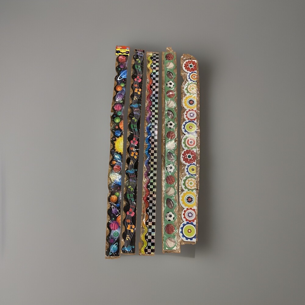 Lot Of 5 Bulletin Board Borders Space Racecar